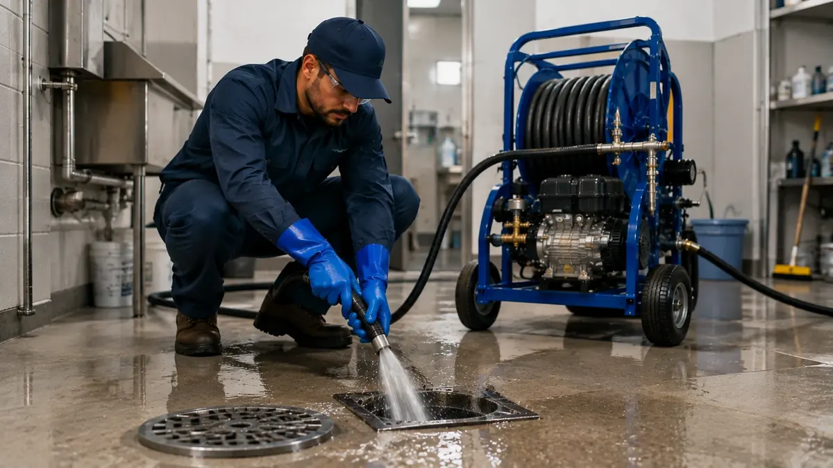 Floor Drain Hydro Jet Cleaning in Squaw Valley