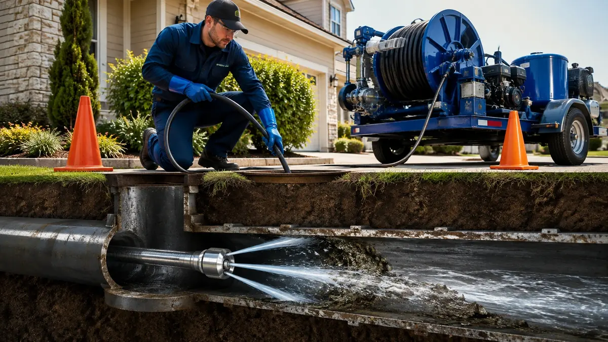 Main Sewer Line Hydro Jet Cleaning in Squaw Valley