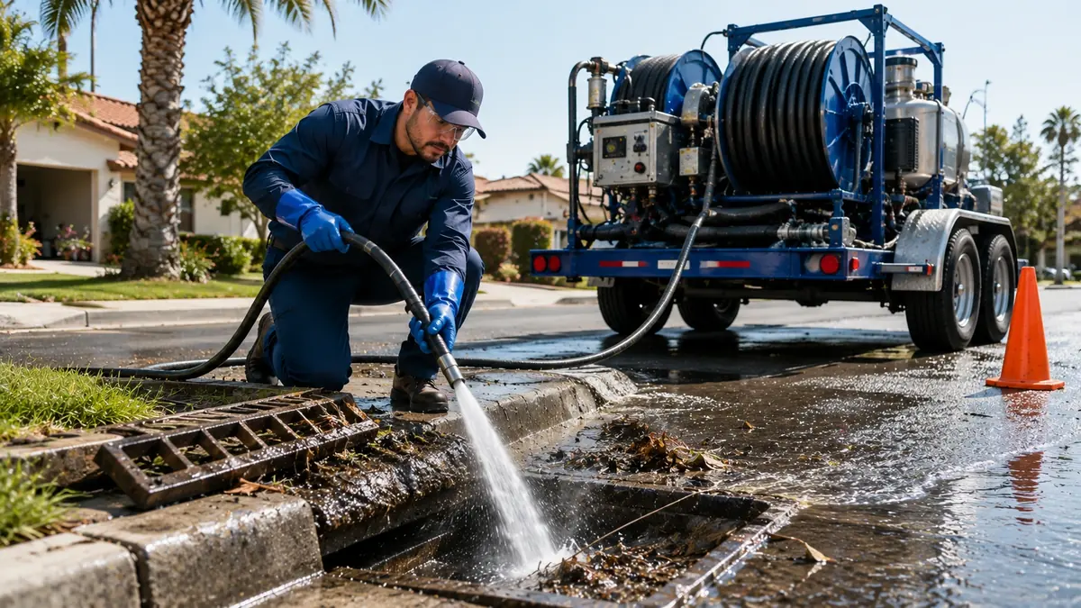 Storm Drain Hydro Jet Cleaning in Squaw Valley