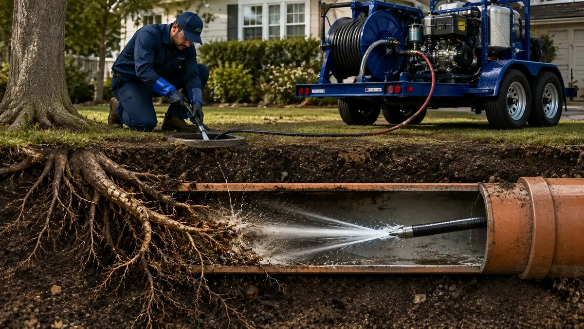 Tree Root Removal with Hydro Jetting in Squaw Valley